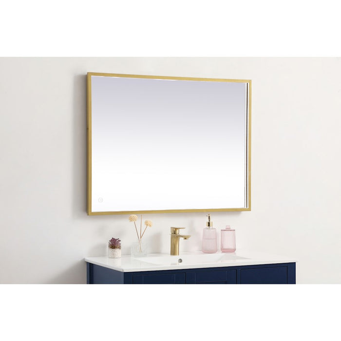 Elegant Decor Pier 27X36" LED Mirror/3000K/4200K/6400K, Brass