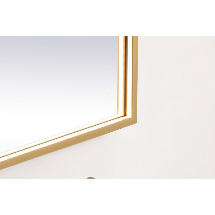 Elegant Decor Pier 27X36" LED Mirror/3000K/4200K/6400K, Brass