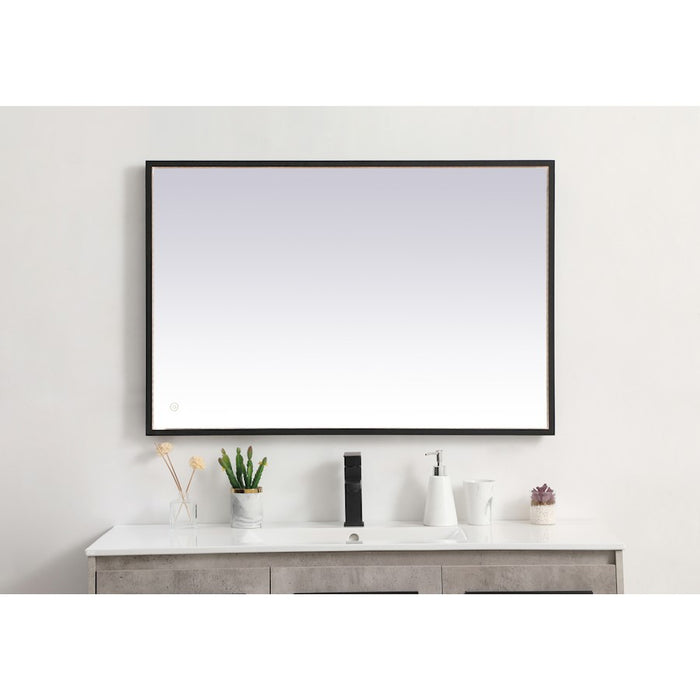 Elegant Decor Pier 27X40" LED Mirror/3000K/4200K/6400K, Black