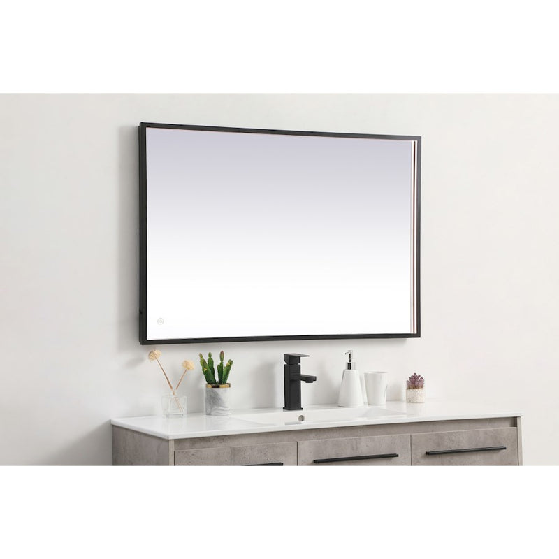 Elegant Decor Pier 27X40" LED Mirror/3000K/4200K/6400K, Black