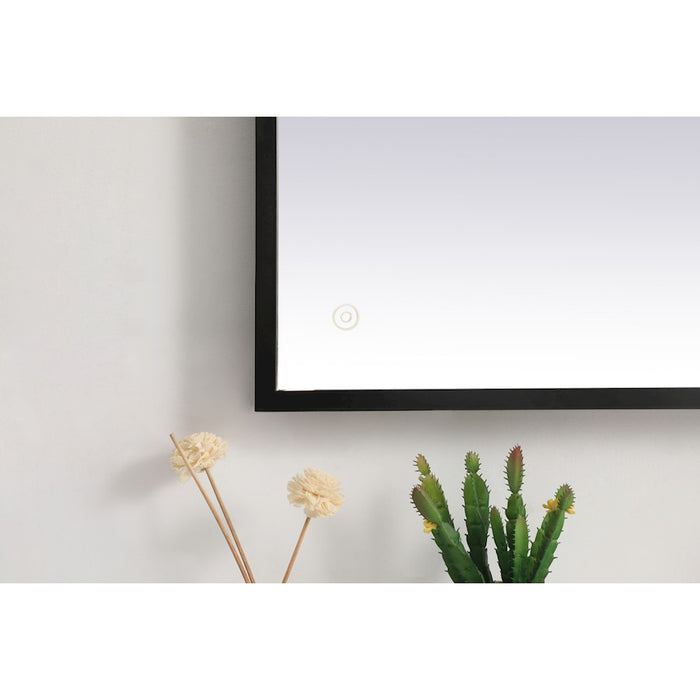 Elegant Decor Pier 27X40" LED Mirror/3000K/4200K/6400K, Black