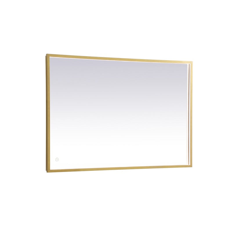 Elegant Decor Pier 27X40" LED Mirror/3000K/4200K/6400K, Brass