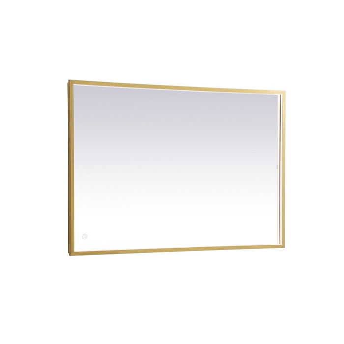 Elegant Decor Pier 27X40" LED Mirror/3000K/4200K/6400K, Brass