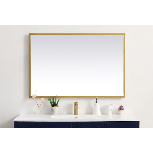 Elegant Decor Pier 27X40" LED Mirror/3000K/4200K/6400K, Brass