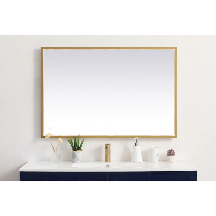 Elegant Decor Pier 27X40" LED Mirror/3000K/4200K/6400K, Brass