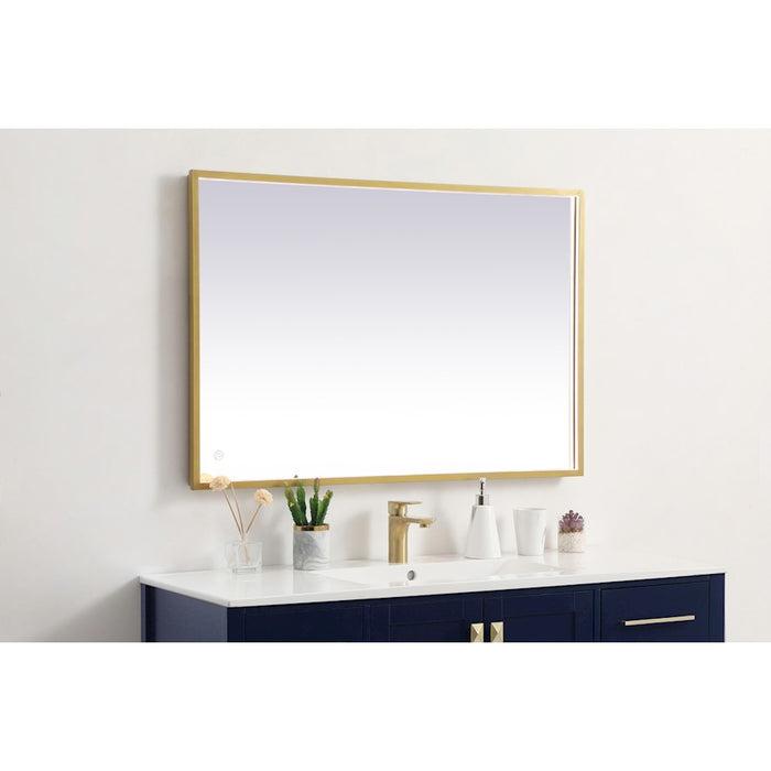 Elegant Decor Pier 27X40" LED Mirror/3000K/4200K/6400K, Brass