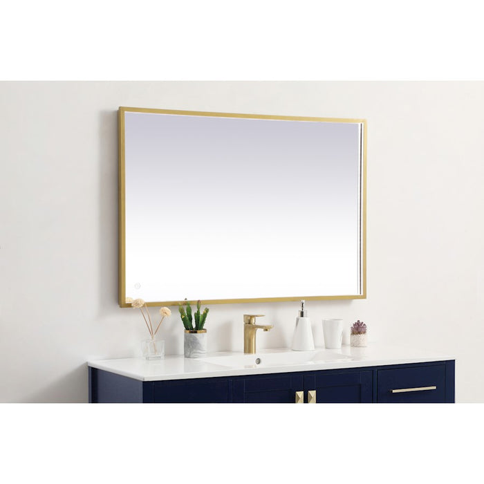 Elegant Decor Pier 27X40" LED Mirror/3000K/4200K/6400K, Brass
