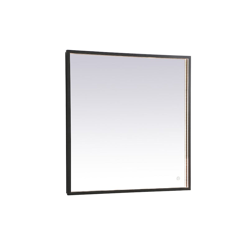 Elegant Decor Pier 30X30" LED Mirror/3000K/4200K/6400K, Black