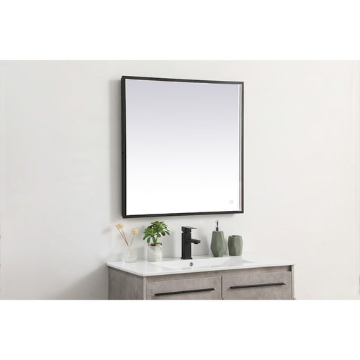Elegant Decor Pier 30X30" LED Mirror/3000K/4200K/6400K, Black