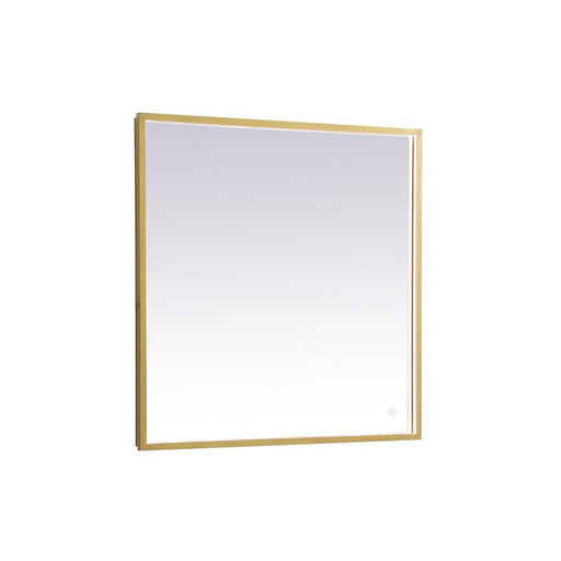 Elegant Decor Pier 30X30" LED Mirror/3000K/4200K/6400K, Brass