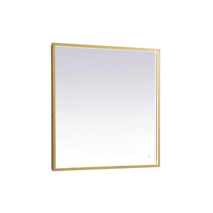 Elegant Decor Pier 30X30" LED Mirror/3000K/4200K/6400K, Brass