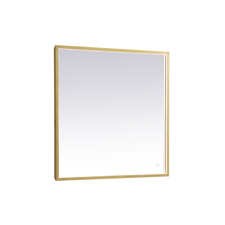 Elegant Decor Pier 30X30" LED Mirror/3000K/4200K/6400K, Brass