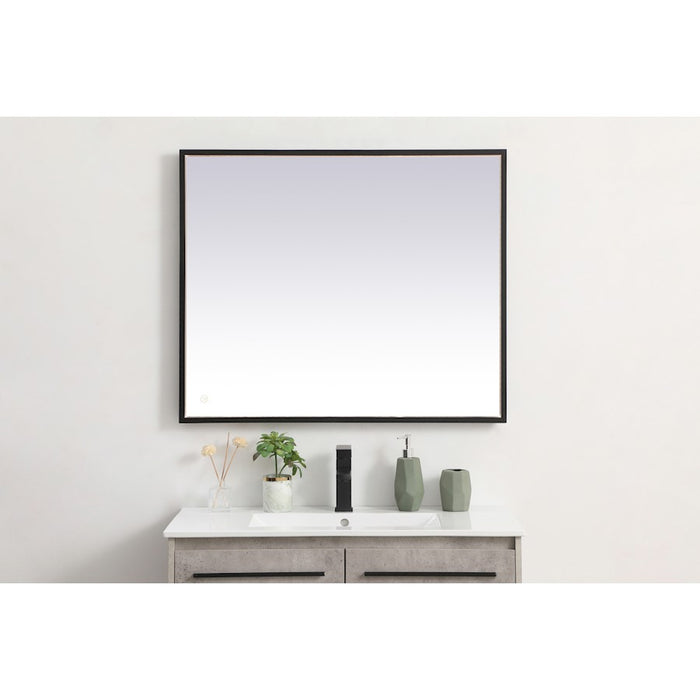 Elegant Decor Pier 30X36" LED Mirror/3000K/4200K/6400K, Black