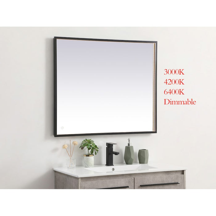 Elegant Decor Pier 30X36" LED Mirror/3000K/4200K/6400K, Black