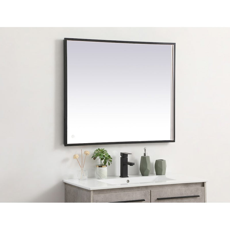 Elegant Decor Pier 30X36" LED Mirror/3000K/4200K/6400K, Black