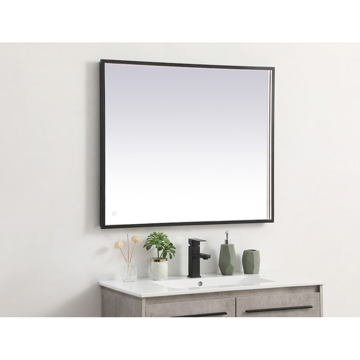 Elegant Decor Pier 30X36" LED Mirror/3000K/4200K/6400K, Black