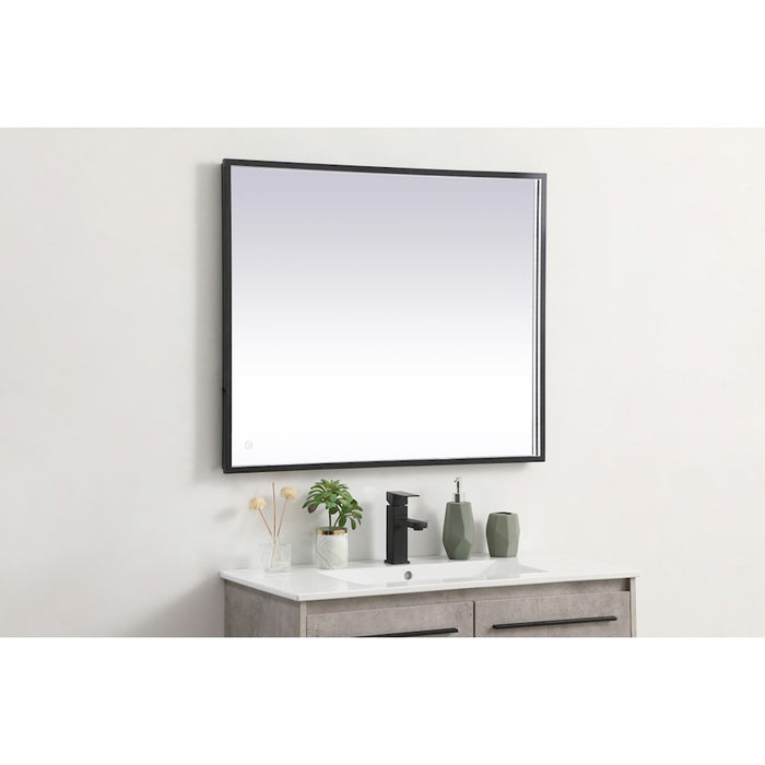 Elegant Decor Pier 30X36" LED Mirror/3000K/4200K/6400K, Black