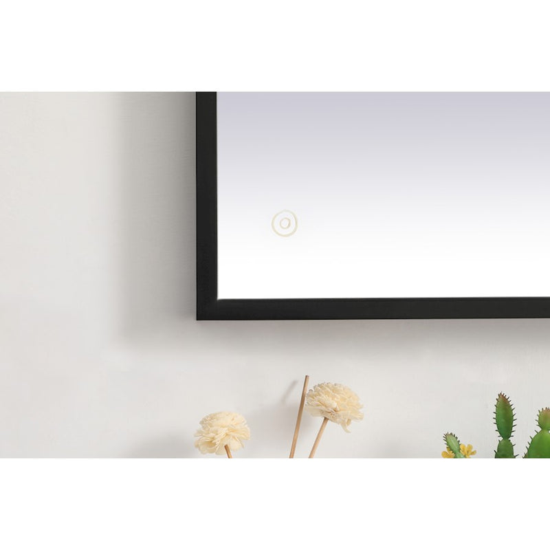Elegant Decor Pier 30X36" LED Mirror/3000K/4200K/6400K, Black