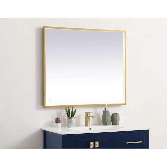 Elegant Decor Pier 30X36" LED Mirror/3000K/4200K/6400K, Brass