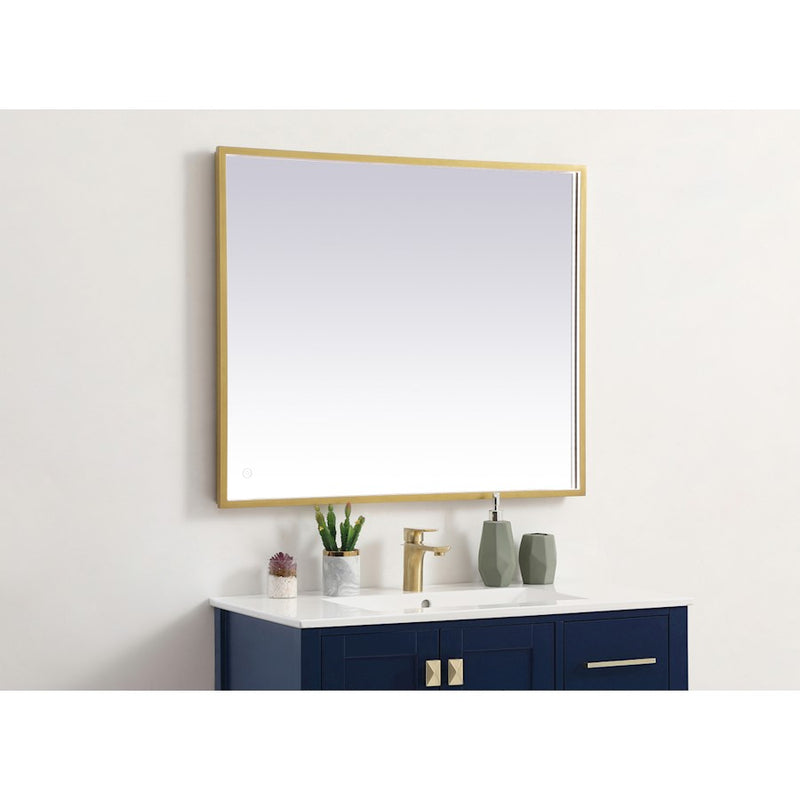 Elegant Decor Pier 30X36" LED Mirror/3000K/4200K/6400K, Brass