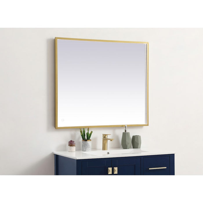 Elegant Decor Pier 30X36" LED Mirror/3000K/4200K/6400K, Brass