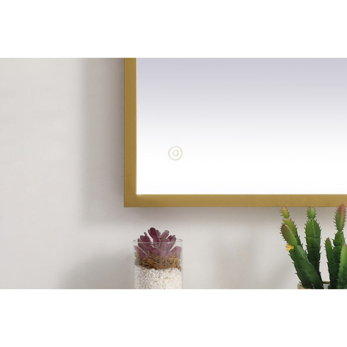 Elegant Decor Pier 30X36" LED Mirror/3000K/4200K/6400K, Brass