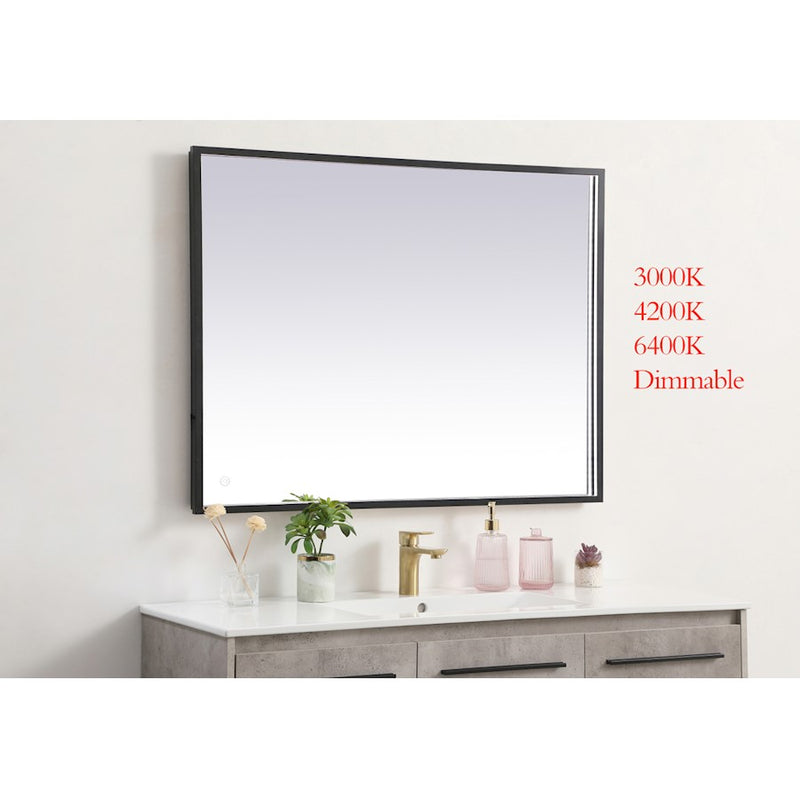 Elegant Decor Pier 30X40" LED Mirror/3000K/4200K/6400K, Black