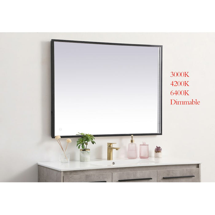 Elegant Decor Pier 30X40" LED Mirror/3000K/4200K/6400K, Black