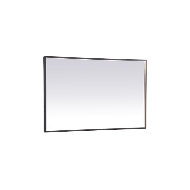 Elegant Decor Pier 30X48" LED Mirror/3000K/4200K/6400K, Black