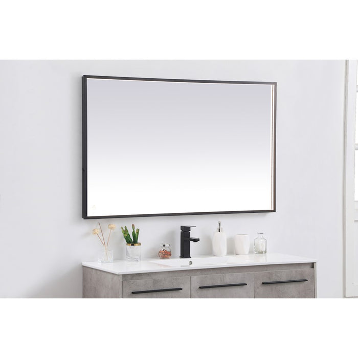 Elegant Decor Pier 30X48" LED Mirror/3000K/4200K/6400K, Black