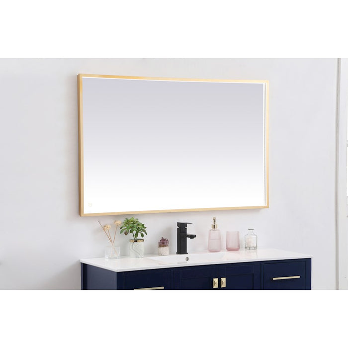 Elegant Decor Pier 30X48" LED Mirror/3000K/4200K/6400K, Brass
