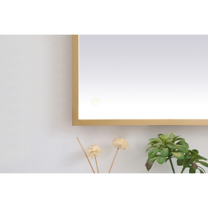 Elegant Decor Pier 30X48" LED Mirror/3000K/4200K/6400K, Brass