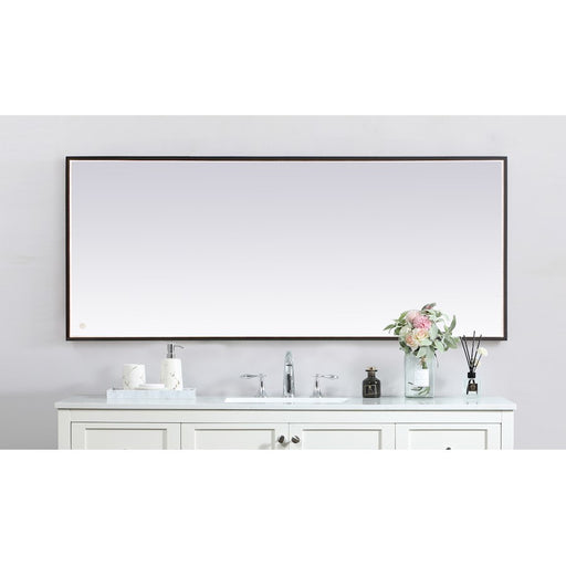 Elegant Decor Pier 30X72" LED Mirror/3000K/4200K/6400K, Black