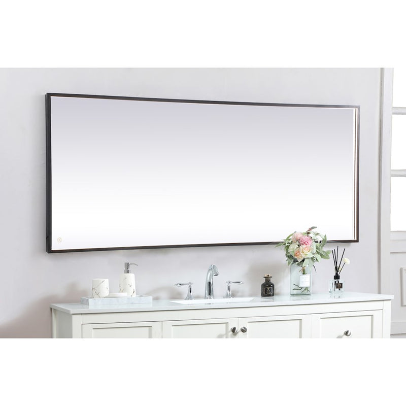 Elegant Decor Pier 30X72" LED Mirror/3000K/4200K/6400K, Black