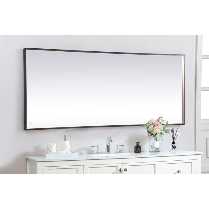 Elegant Decor Pier 30X72" LED Mirror/3000K/4200K/6400K, Black