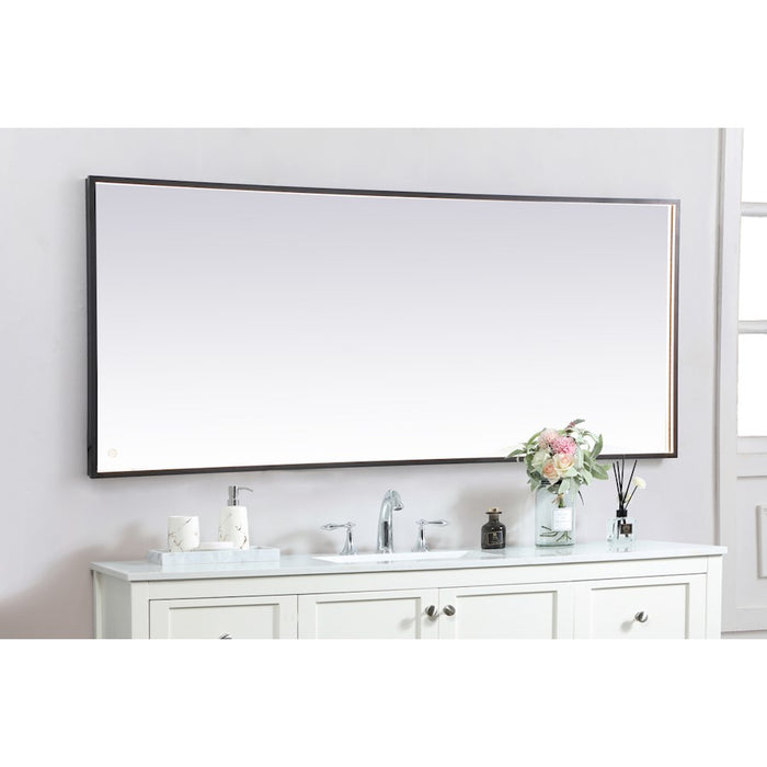 Elegant Decor Pier 30X72" LED Mirror/3000K/4200K/6400K, Black