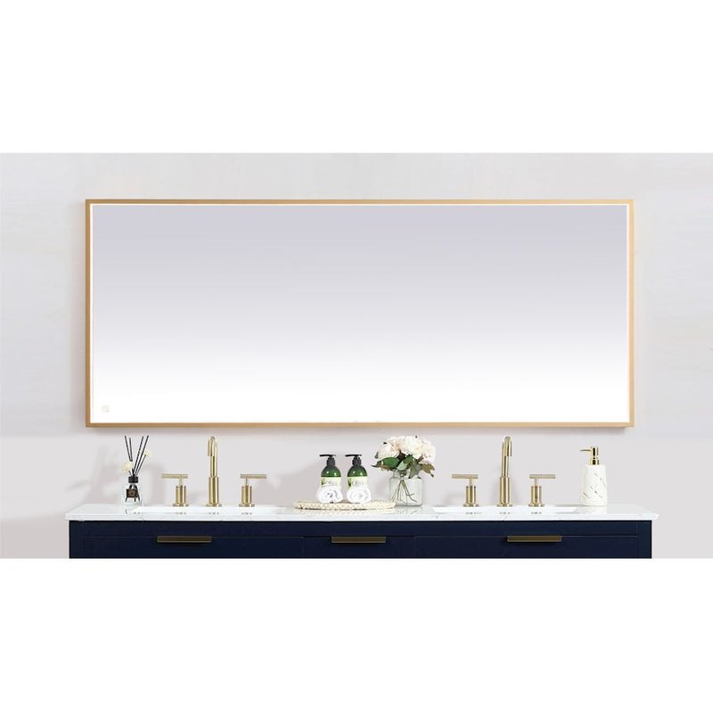 Elegant Decor Pier 30X72" LED Mirror/3000K/4200K/6400K, Brass