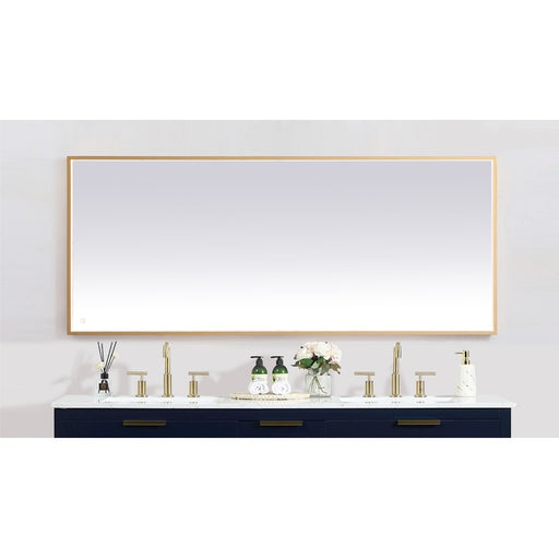 Elegant Decor Pier 30X72" LED Mirror/3000K/4200K/6400K, Brass