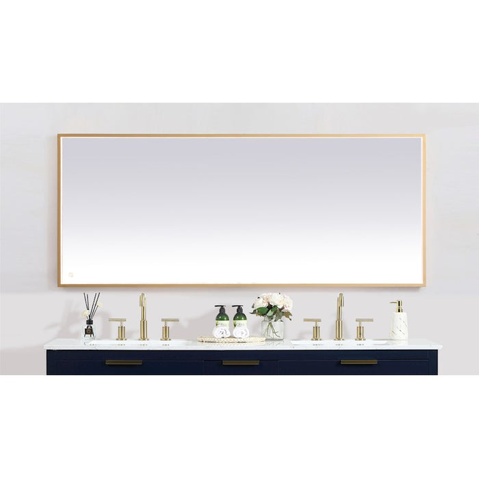 Elegant Decor Pier 30X72" LED Mirror/3000K/4200K/6400K, Brass