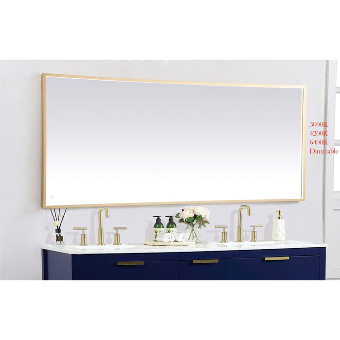 Elegant Decor Pier 30X72" LED Mirror/3000K/4200K/6400K, Brass