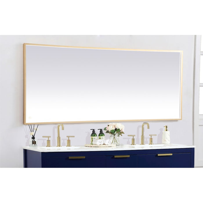 Elegant Decor Pier 30X72" LED Mirror/3000K/4200K/6400K, Brass