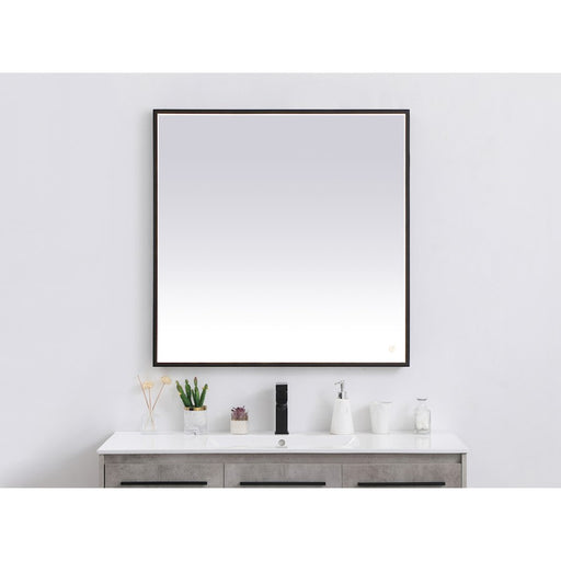 Elegant Decor Pier 36X36" LED Mirror/3000K/4200K/6400K, Black