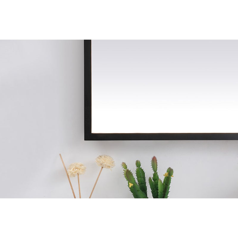 Elegant Decor Pier 36X36" LED Mirror/3000K/4200K/6400K, Black