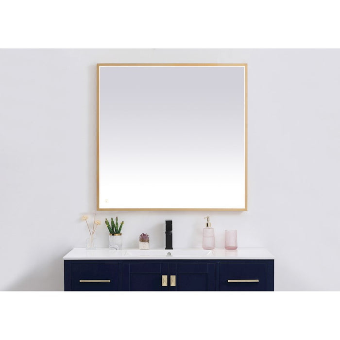 Elegant Decor Pier 36X36" LED Mirror/3000K/4200K/6400K, Brass