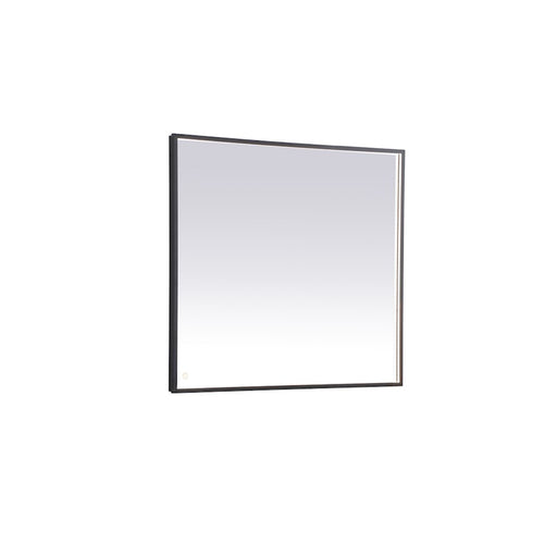 Elegant Decor Pier 36X40" LED Mirror/3000K/4200K/6400K, Black