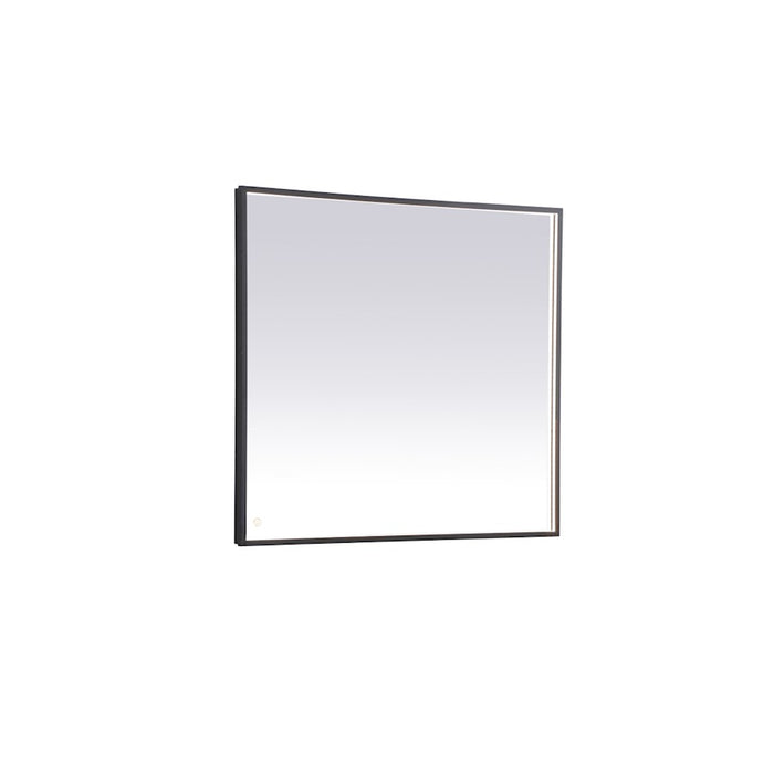 Elegant Decor Pier 36X40" LED Mirror/3000K/4200K/6400K, Black