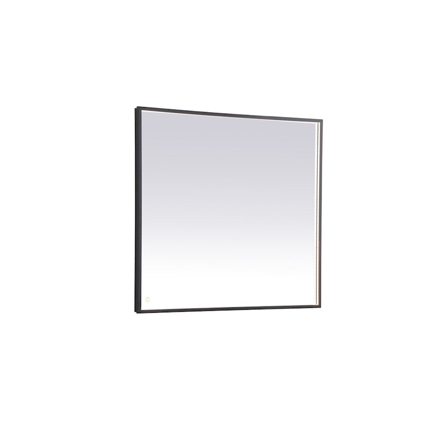 Elegant Decor Pier 36X40" LED Mirror/3000K/4200K/6400K, Black