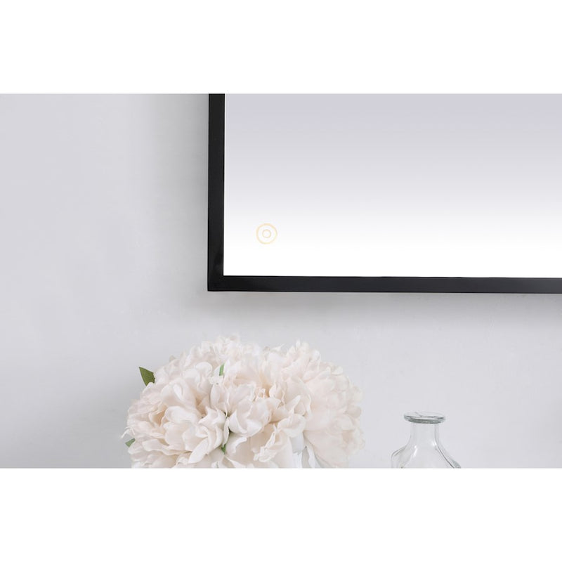 Elegant Decor Pier 36X40" LED Mirror/3000K/4200K/6400K, Black
