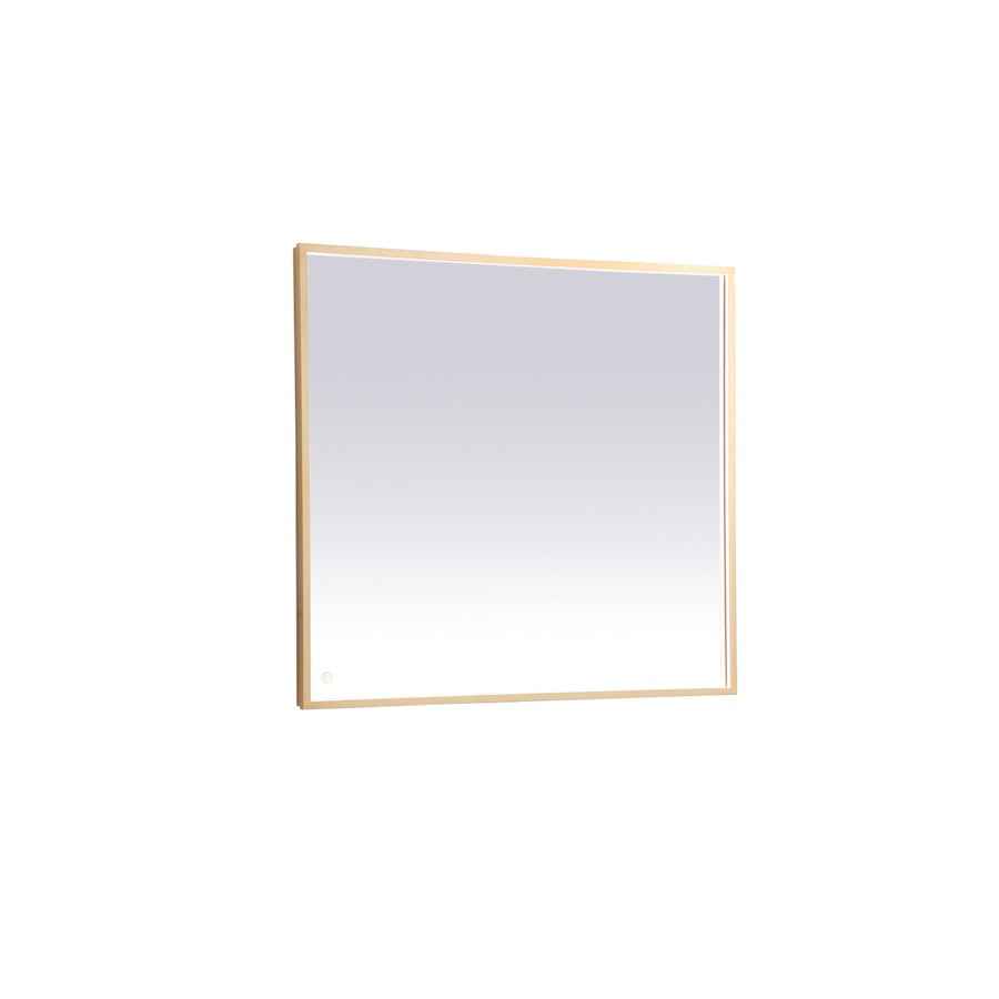 Elegant Decor Pier 36X40" LED Mirror/3000K/4200K/6400K, Brass