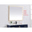 Elegant Decor Pier 36X40" LED Mirror/3000K/4200K/6400K, Brass